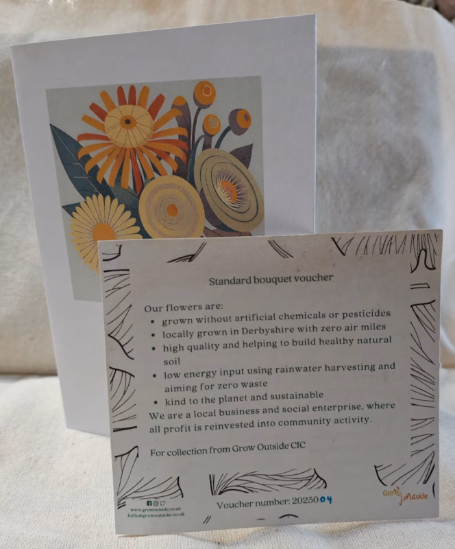 picture of a gift voucher for fresh cut flowers